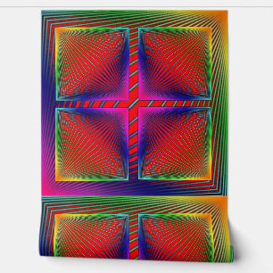 Papier peint multi-couleurs abstrait à décoller e
