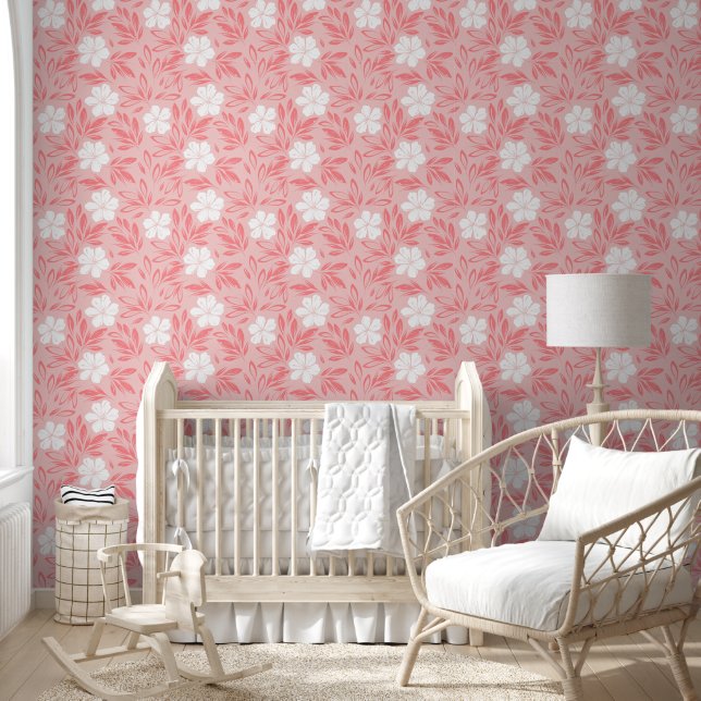 Papier Peint Murmur de fleurs roses (Enfants)