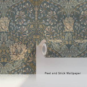Papier Peint Muted Honeysuckie Motif William Morris Style