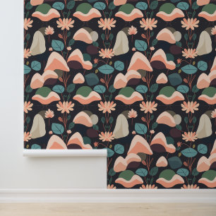 Papier Peint Mystical Moonlit Garden Abstrait Motif