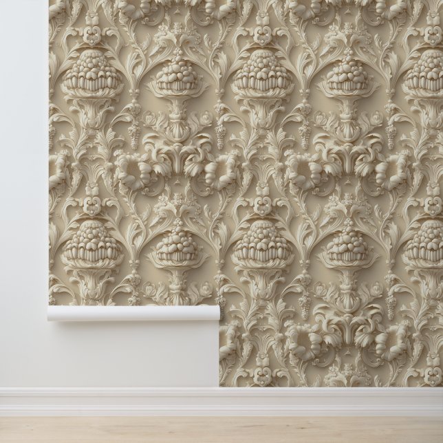 Papier Peint Néoclassicisme Fleurs Dentiste Décor Clinique Dent (Application)