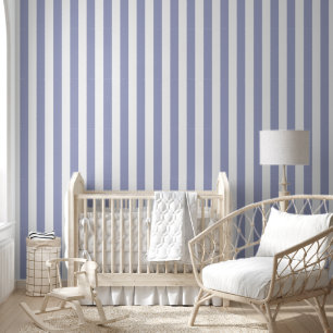 Papier Peint Nettoyer un Motif simple blanc et bleu rayé