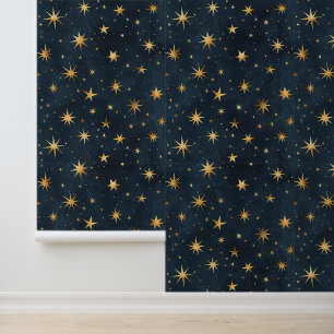 Papier Peint Night Stars Marine Blue Plafond