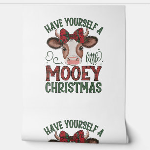Papier Peint Noël à la vache mignonne