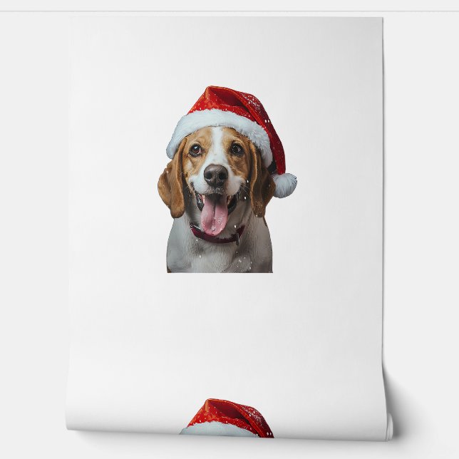 Papier Peint Noël beagle (Déroulement)