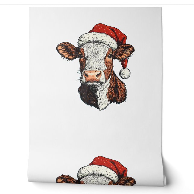 Papier Peint Noël Noël à la vache Noël (Déroulement)