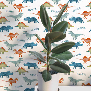 Papier Peint Nom de dinosaure personnalisé