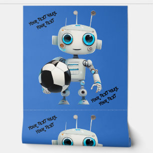 Papier Peint Nom du texte personnalisé Robot Cyborg Soccer Spor