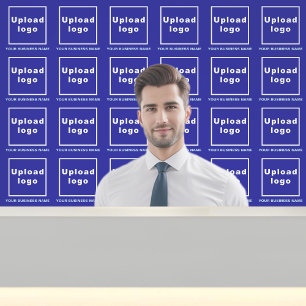 Papier Peint Nom et logo de l'entreprise en bleu