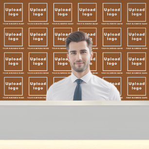 Papier Peint Nom et logo de l'entreprise sur Brown