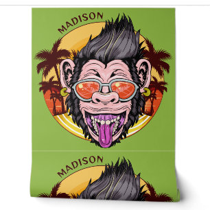 Papier Peint Nom personnalisé Beach Monkey