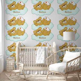 Papier Peint Nom personnalisé Bébé Ours Teddy