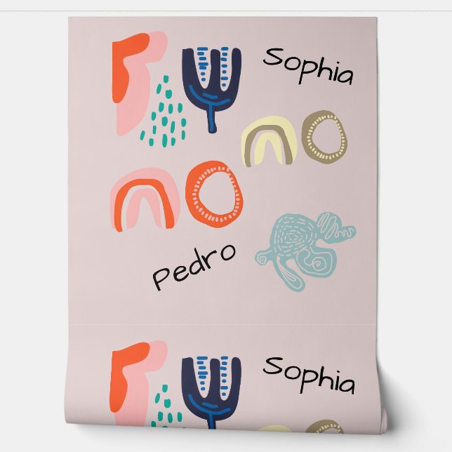 Papier Peint Nom personnalisé Boho (Déroulement)