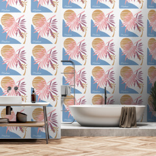 Papier Peint Nom personnalisé Paysage tropical Abstrait