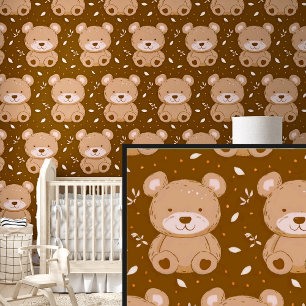 Papier Peint Nounours Brown