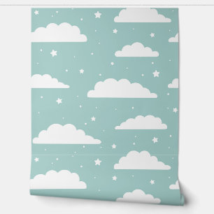 Papier Peint Nuages et étoiles