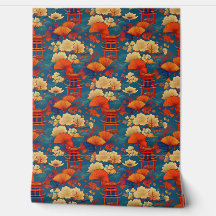 Nuages et fleurs japonais