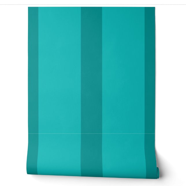 Papier Peint Nuances Vibrants de Bleu d'Œuf de Robin en rayures (Déroulement)