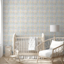 Nurserie à motif à carreaux pastel aquarelle migno