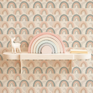 Papier Peint Nurserie Arc-en-ciel Pastel