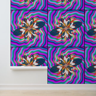 Papier Peint Nurserie Moderne Art Floral Coloré Mandala