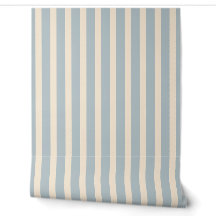 Nurserie pour bébé à rayures bleues et crème