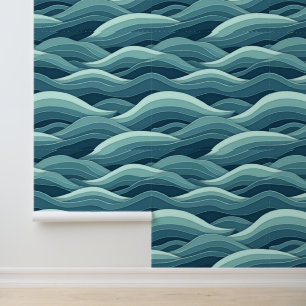 Papier Peint Ocean Waves in Paper Art : Une conception de décou