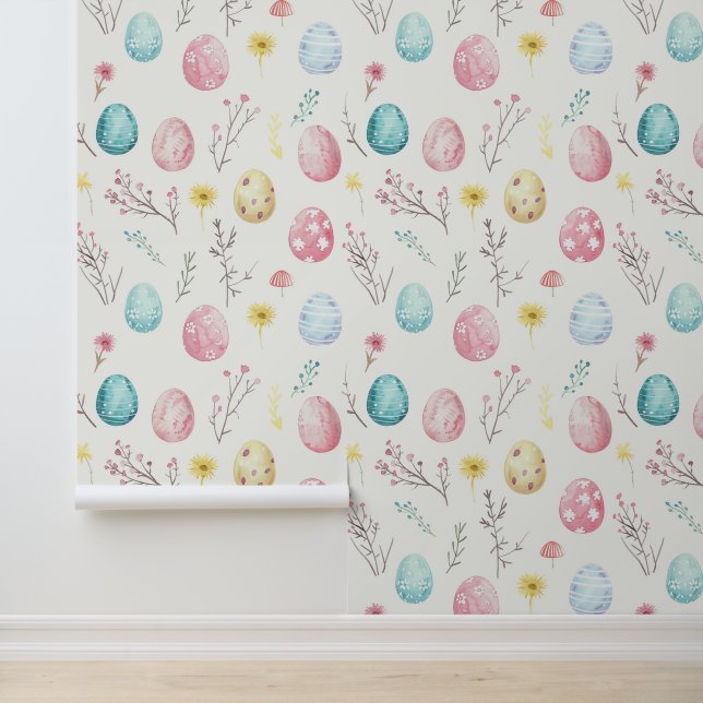 Papier Peint OEufs de Pâques design boho (Application)