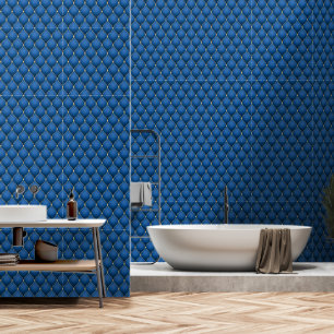 Papier Peint Ogee Gold Diamond Tufted Navy bleu