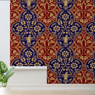 Papier Peint Oiseau vintage En Vin Floral Motif