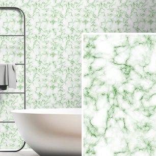 Papier Peint Olive doux vert foncé sur blanc marbré