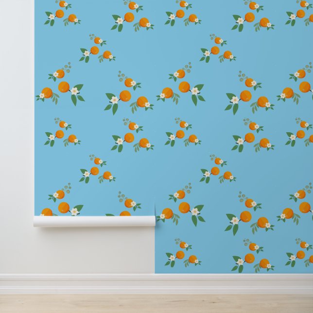 Papier Peint Orange branches (Application)