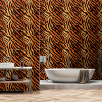 Orange noir Tigre Faux Fur animal (image de fourru