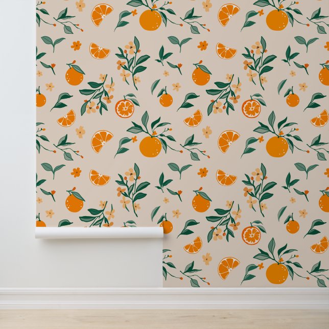 Papier Peint Orange rustique (Application)