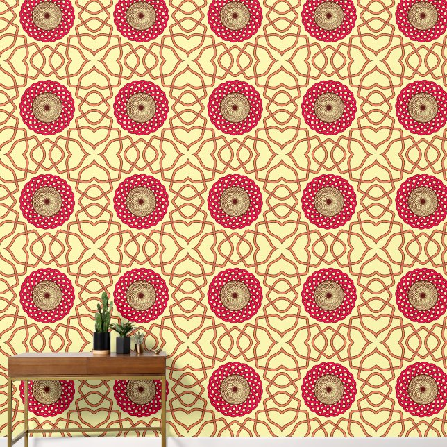 Papier Peint Organic Mandala Spiral Design (Couloir)