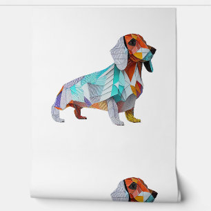 Papier Peint Origami Dachshund