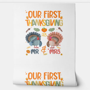 Papier Peint Our First Thanksgiving M. et Mme Couple Married 2