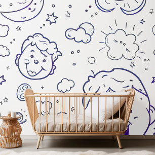 Papier Peint Page de coloriage Motif adorable pour les enfants 