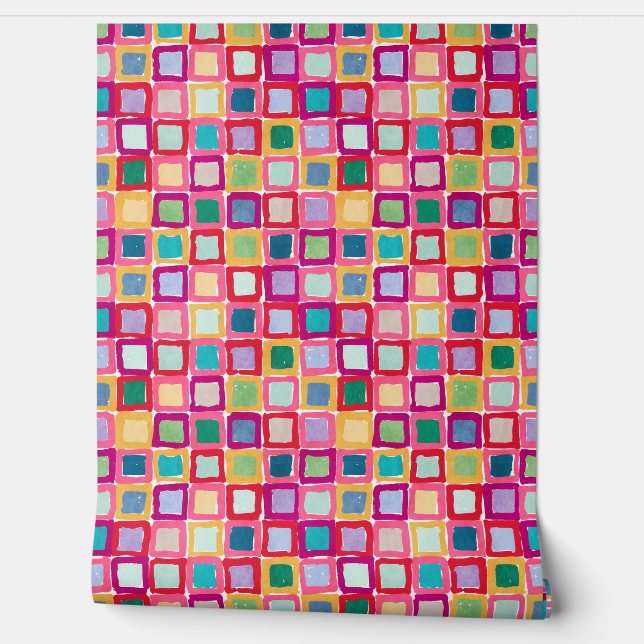 Papier Peint Painted Patches Wallpaper (Déroulement)