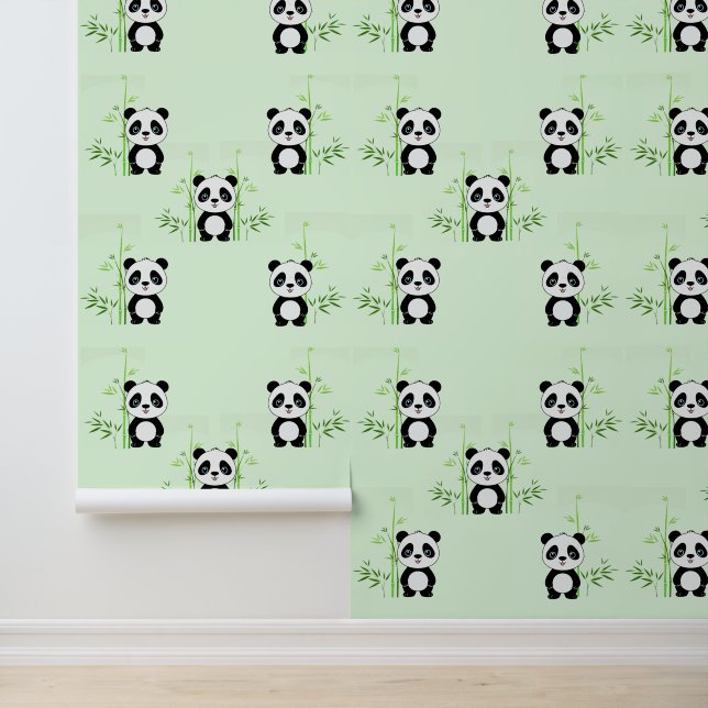 Papier peint Panda Bears & Bamboo Design (Application)