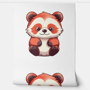 Papier Peint Panda rouge mignonne