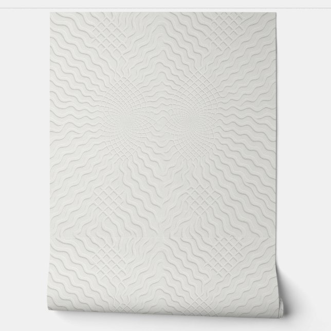 Papier Peint Panneaux de texture de vague blanche 3D - Autoadhé (Déroulement)