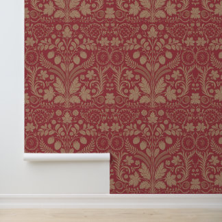 Papier Peint Paon ton chaud décoratif