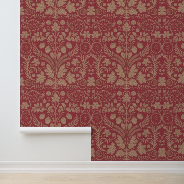 Papier Peint Paon ton chaud décoratif (Application)