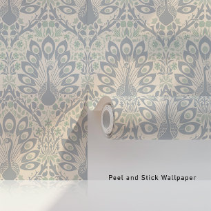 Papier Peint Paons Éthérés Art Nouveau 