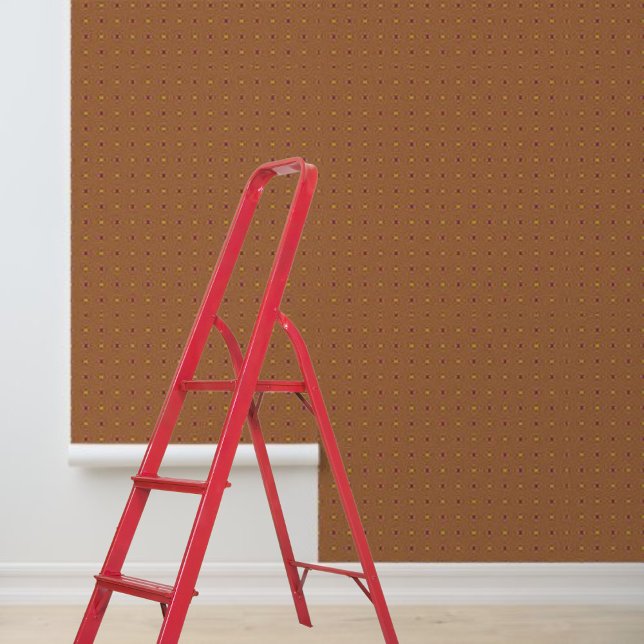 Papier Peint Papier peel et bâton gris Brown orange violet (Peel and Stick Wallpaper Orange Purple Brown Graph Wallpaper)