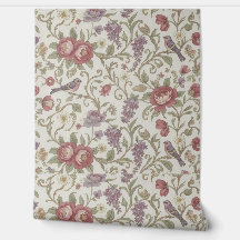 Papier peel et bâton - Oiseaux floraux Vintages