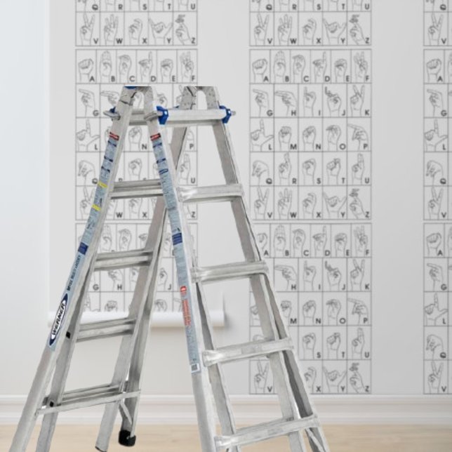 Papier Peint Papier peigné et bâton Langue des Signes Américain (Peel and stick wallpaper American Sign Language Wallpaper)