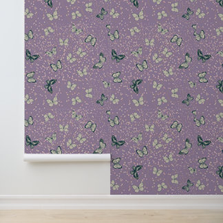 Papier Peint Papillon - Lavande