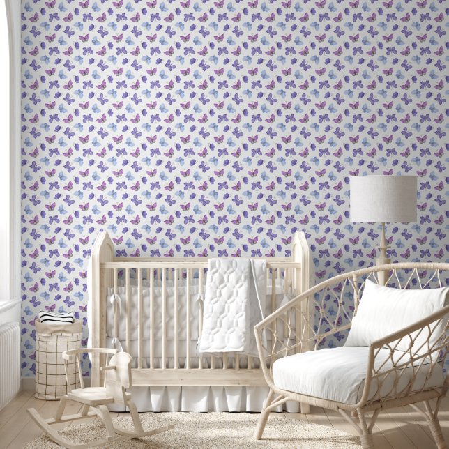 Papier Peint Papillons Pastel Motif Sans Couture (Enfants)